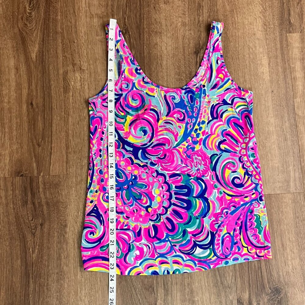 Lilly Pulitzer Kinsey Tank Top In Multi Psychedelic Sunshine Sz XXS - Picture 4 of 11